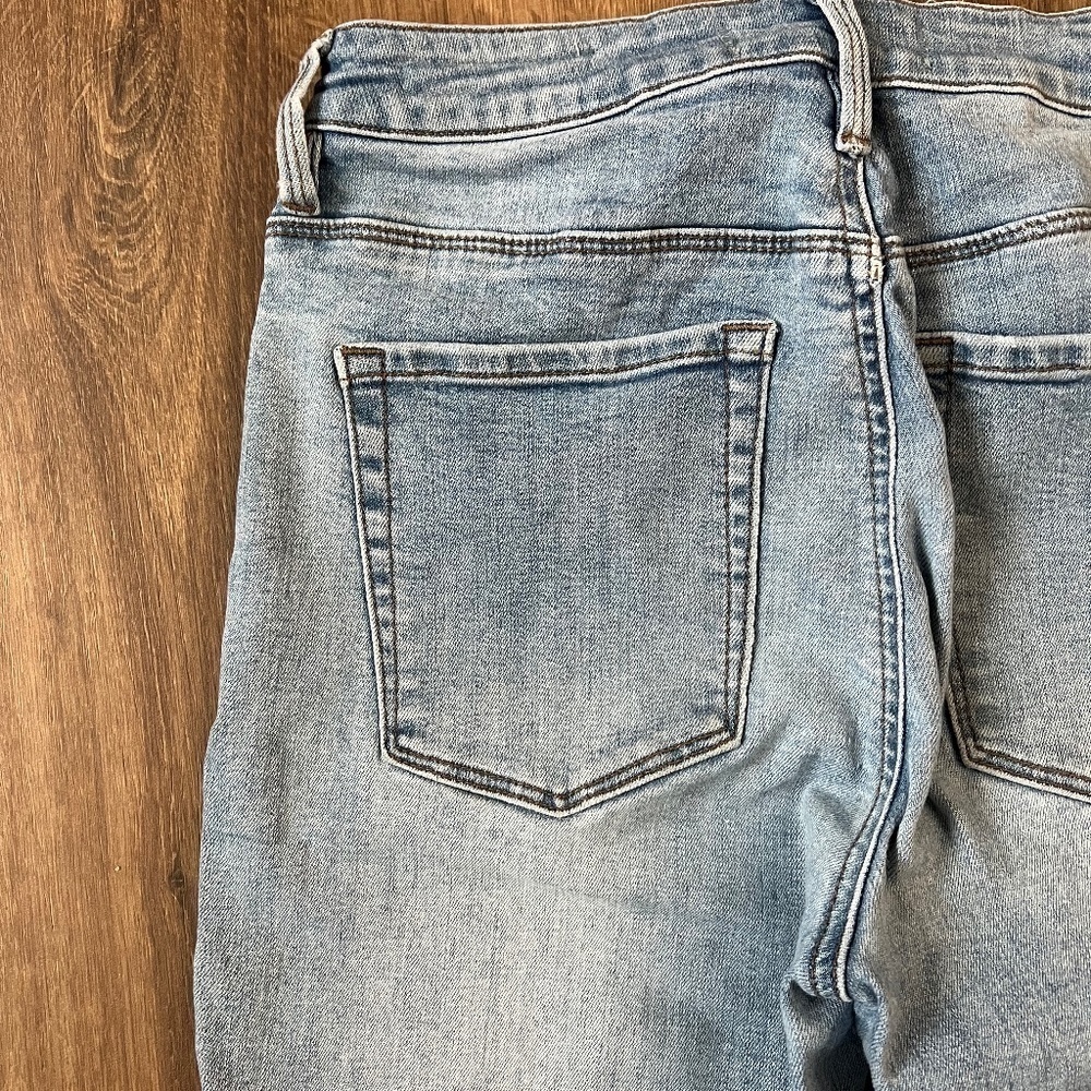 PacSun Super High Rise Skinny Button Fly with Knee Patches Sz 25 - Picture 9 of 10